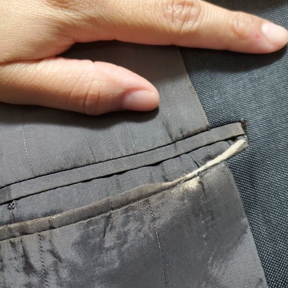 Sartoriale Marzotto Blazer Sport Coat Jacket Men Italy 44L  Dark Gray wool - Picture 11 of 12